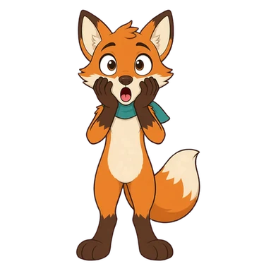 The same fox, surprised