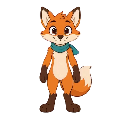 The same fox waving hello in a loop