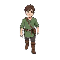 An adventurer sprite walking in all eight directions, generated from one sprite on Voidless