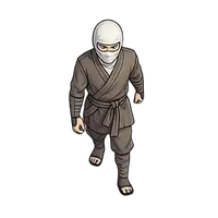 Ninja walk animation from an AI generated sprite