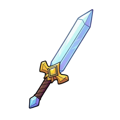 Flux 2 Klein: a glowing crystal sword (item)