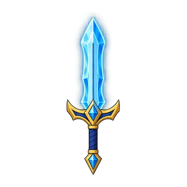 GPT-Image 2.5: a glowing crystal sword (item)