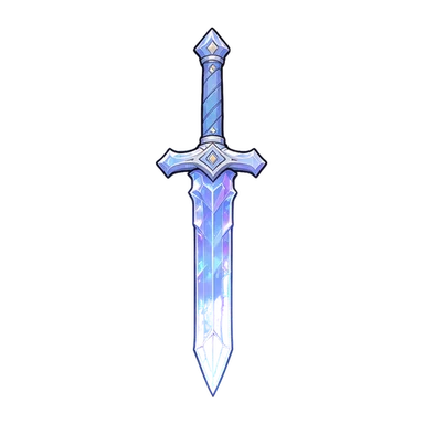 Seedream 5 Flash: a glowing crystal sword (item)