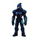 Seedream 5 Flash: a cyberpunk birdman warrior, full body (pixel art character)