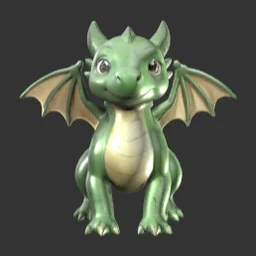 a little green dragon